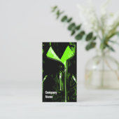 Lederen visitekaartje zwarte onderzijde (Staand voorkant)