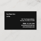 Lederen visitekaartje zwarte onderzijde (Achterkant)