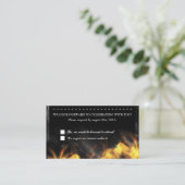Lederen vlammen en noppen RSVP-ontvangstkaart Informatiekaartje (Staand voorkant)