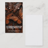 Lederen vlinder design patroon oorbel Kaarten Visitekaartje (Voorkant / Achterkant)