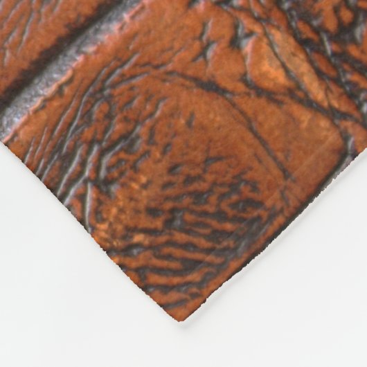 lederen vlootsbank fleece deken (Hoek)