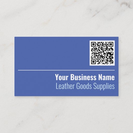 Lederen Waren Benodigdheden QR Code Zakelijke Kaar Visitekaartje (Achterkant)