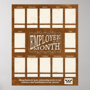 Lederen werknemer van het poster van de maandfotov