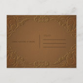 Lederen Western Wild West Cowboy Bewaar de datum Aankondigingskaart (Achterkant)