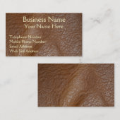 Lederen Westerne stijl 9 Visitekaartjes (Voorkant / Achterkant)