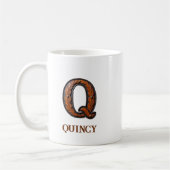 Lederen Westers Initiaal Monogram Q Koffiemok (Links)