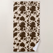 Lederen Wild Abstract elegant dierpatroon Strandlaken (Voorkant)