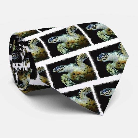 Lederen Zee Mannen T-shirt Stropdas (Opgerold)