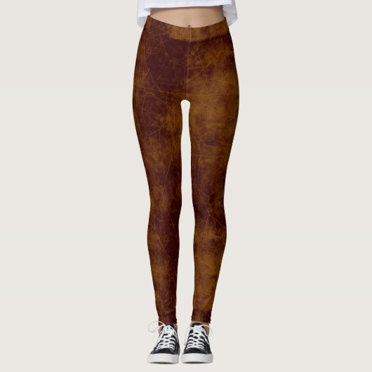 Lederen zien er uit als bruin leggings (Voorkant)