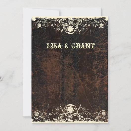 Lederenblik, shabby-weddenschap kaart (Achterkant)