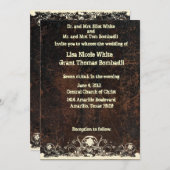 Lederenblik, shabby-weddenschap kaart (Voorkant / Achterkant)