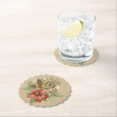 Lederenbloemen en suikerkunst kartonnen onderzetters (Insitu)