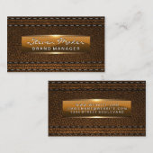 Lederenmetaalglansbanner Visitekaartje (Voorkant / Achterkant)