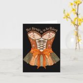 Lederhosen Costume Cute German Bavarian Women  Kaart (Gele Bloem)