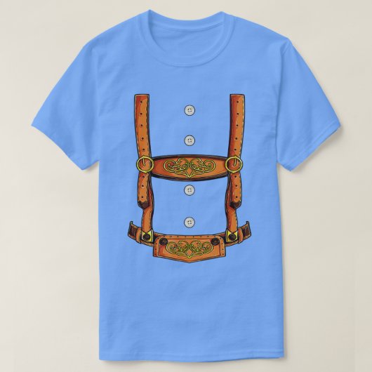 Lederhosen Costume  Oktoberfest Men German Beer Fe T-shirt (Design voorkant)