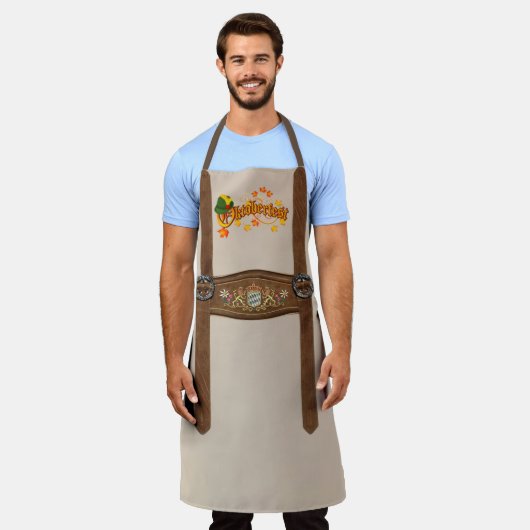 Lederhosen Duits en Oktoberfest Schort (Gedragen)