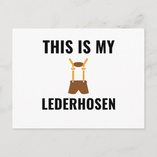 Lederhosen Feestdagenkaart (Voorkant)