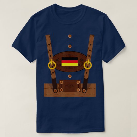 Lederhosen Funny Oktoberfest Germany Costume T-shirt (Design voorkant)
