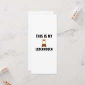 Lederhosen Kaart (Voorkant / Achterkant in situ)