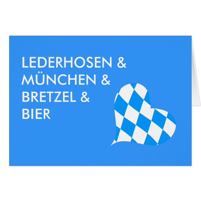 LEDERHOSEN & MÜNCHEN & BRETZEL & BIER (Voorkant Horizontaal)