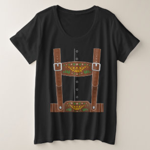 Lederhosen Oktoberfest German Culture Halloween Grote Maat T-shirt