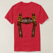 Lederhosen Suspenders Oktoberfest Bavarian München T-shirt (Design voorkant)