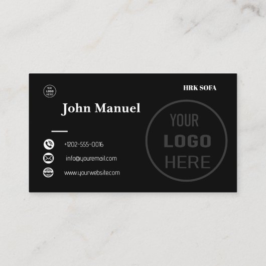 Lederkleding voor meubelen Ontwerp Professional Visitekaartje (Achterkant)