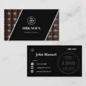 Lederkleding voor meubelen Ontwerp Professional Visitekaartje (Voorkant / Achterkant)