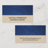 Lederkleurblok Visitekaartje (Voorkant / Achterkant)