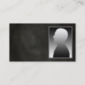 Lederkleurige schrootkaart / visitekaartje (Achterkant)