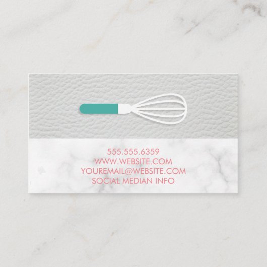 Lederkleurige sierstrip | Whiskgereedschap Visitekaartje (Achterkant)