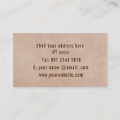 Lederleder, met ingegraveerd weefsel visitekaartje (Achterkant)