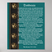 Lederleder van Desiderata ziet eruit als leeuwen Poster (Voorkant)