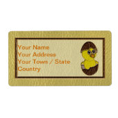 lederlook paaskip etiket (Voorkant)