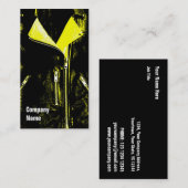 Ledernjasje Gele zwarte tekst Visitekaartje (Voorkant / Achterkant)