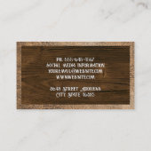 Lederrand | Houtkorrels Visitekaartje (Achterkant)