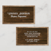 Lederrand | Houtkorrels Visitekaartje (Voorkant / Achterkant)