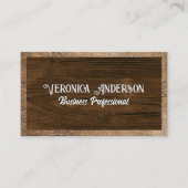 Lederrand | Houtkorrels Visitekaartje (Voorkant)