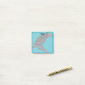 Lederschildpad post-it® notes (Op bureau)