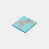 Lederschildpad post-it® notes (Schuin)
