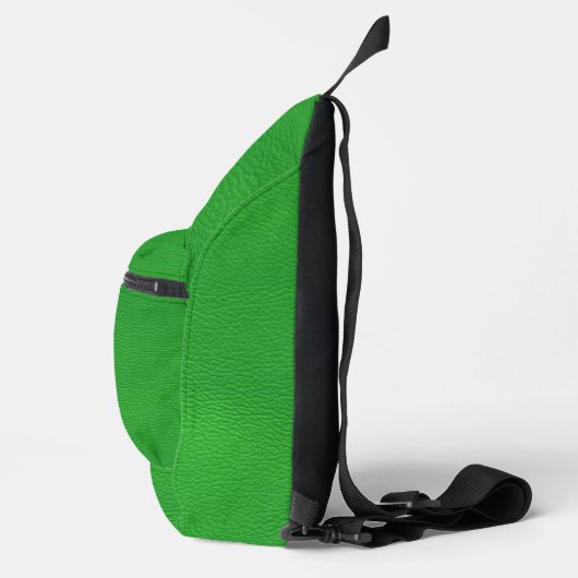 lederstructuur, groen sling bag (Rechts)