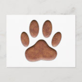 Ledertextiel Dog Paw Print Briefkaart (Voorkant)