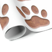 Ledertextiel Dog Paw Print Cadeaupapier (Rol Hoek)