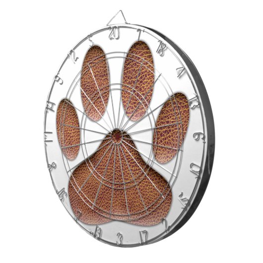 Ledertextiel Dog Paw Print Dartbord (Voorkant Rechts)