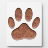 Ledertextiel Dog Paw Print Fotoplaat (Voorkant)