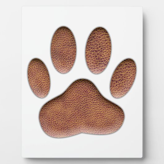 Ledertextiel Dog Paw Print Fotoplaat (Voorkant)