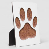 Ledertextiel Dog Paw Print Fotoplaat (Zijkant)