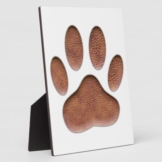 Ledertextiel Dog Paw Print Fotoplaat (Zijkant)