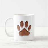 Ledertextiel Dog Paw Print Koffiemok (Links)