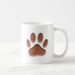 Ledertextiel Dog Paw Print Koffiemok